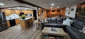 Downstairs Kitchen and Entertainment Area