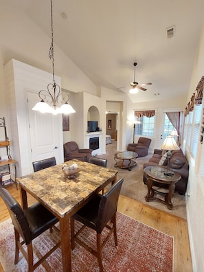 Huge living room with a beautiful view of SDC! Perfect for gathering & relaxing!