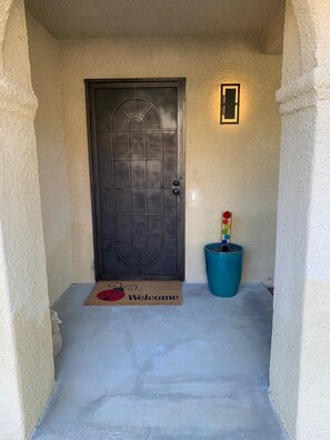 Screen on front door.