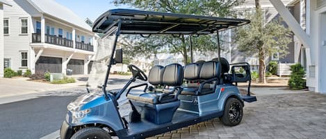 6 Seater Golf Cart Included with Your Rental