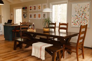 Our massive table is perfect for family gatherings or working on projects big and small 