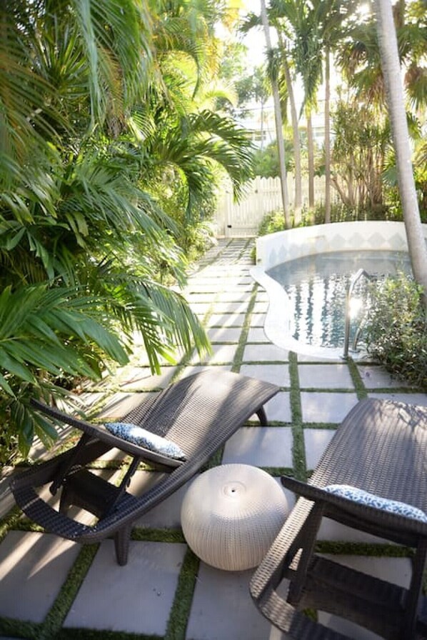 Afternoon Sunlight over the front pool area