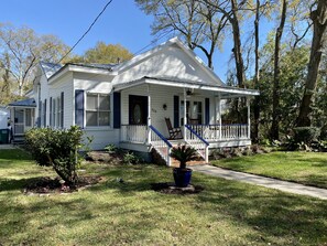 Front view of the house from the driveway
