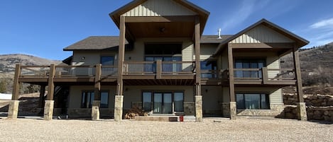 Basement entrance (lower).  Owner lives upstairs. 