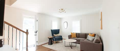 Living room and front door