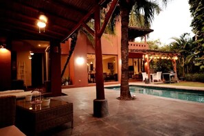 Your own very private backyard. Imagine relaxing in a pool on a gorgeous night