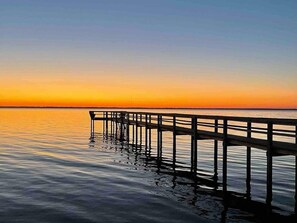 Walk down the street to the dock - gorgeous sunsets!