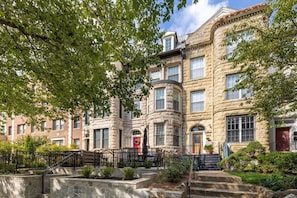 Our iconic red door makes the District Dwelling hard to miss!