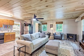 The nearly 100 year old home has been totally renovated inside and out.