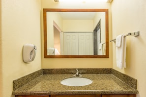 Get ready for your day in the bathroom.