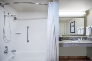 Get ready for your day in the bathroom.