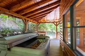 Hot Tub on the Covered Main Level Deck