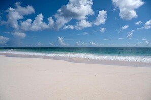 Our pink sand deserted beach.  Walk for miles, swim, snorkel, or enjoy the powdery sand of this pristine beach.