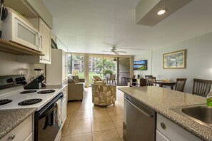 Kitchen - Kitchen overlooking living room.