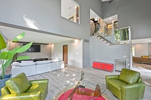 3 story living room. 