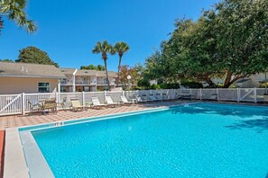 Soak up the sun by the pool 