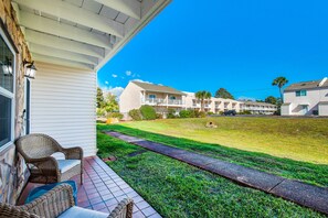 Relax on the back patio