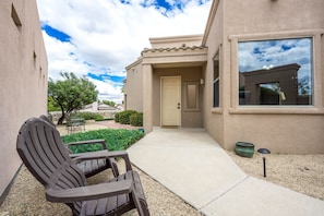 Spacious and fully fenced backyard