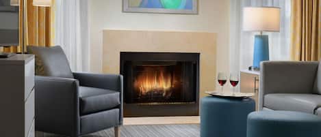 Unit with fireplace