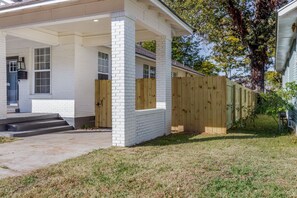 Fully fenced in backyard.  