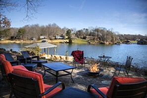 Patio so close to the lake!