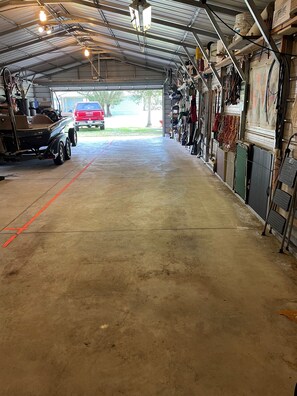 Tournament or avid fishermen will love this secure garage for their boat/truck.