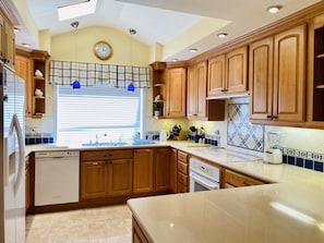 Large kitchen - full stocked with everything that you'll need.