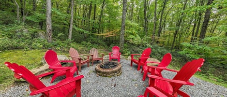 Spacious fire pit area; create lasting memories