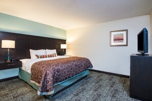 Get a peaceful night sleep in our cozy bedroom.