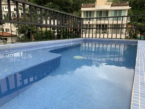 The rooftop shared pool is rarely used and basically all yours!