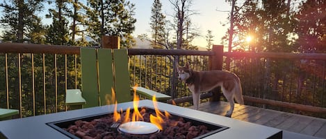 Enjoy a chilly sunrise on the deck!