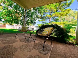 Relax out back under covered patio!