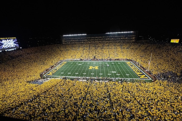 The University of Michigan Stadium, aka “The Big House”, 1.7 miles away!