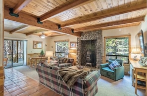 Living room and dining area 