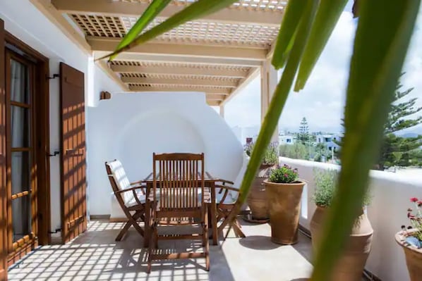 Apartment's private balcony