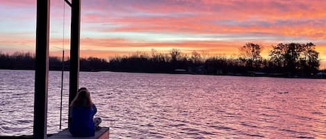 Enjoy your morning sunrise by the water with your favorite cup of joe.