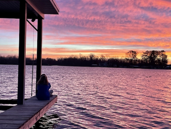 Enjoy your morning sunrise by the water with your favorite cup of joe.