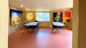 Dining area to the right as you walk in the Playhouse.