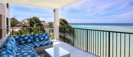 The view from your patio looking to the left - St. Lawrence Gap is just a short walk away!