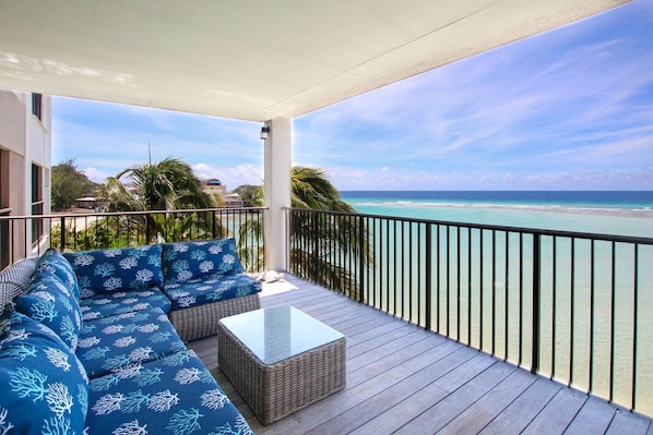 The view from your patio looking to the left - St. Lawrence Gap is just a short walk away!