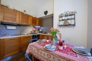 Kitchen and dining area