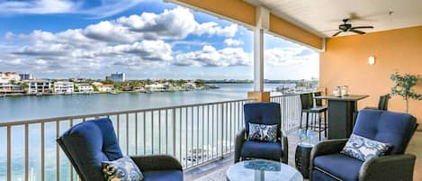 Kick Back and Relax on the Private Waterfront Balcony