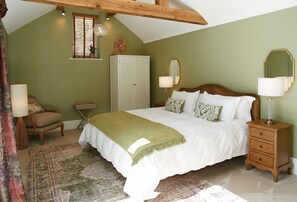 Woodland Retreat, Staffordshire: The relaxing bedroom with a super-king size bed