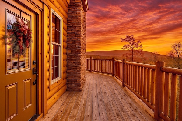 Enjoy beautiful sunsets at Can't Bear to Leave!