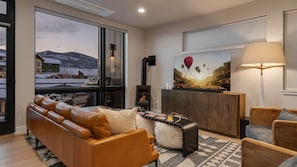 Great room with views and fireplace