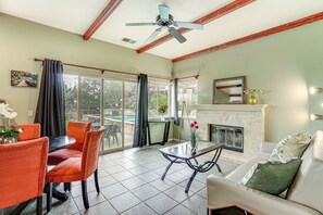 Family Room | 1st Floor | Futon | Free WiFi | Central A/C & Heat