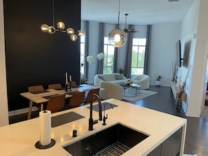 Kitchen Island and Dining Area