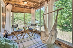 Sunroom | Lush, Private Setting | Nestled on Homestead Built in 1905