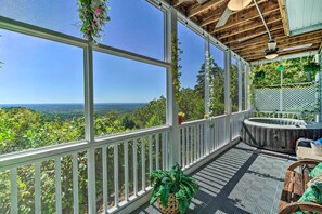 Screened Porch | Mountain Views | Inflatable Hot Tub