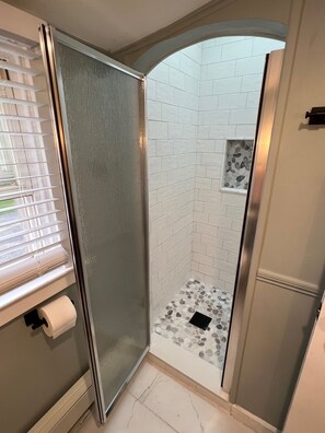 new shower with skylight on 2nd floor
